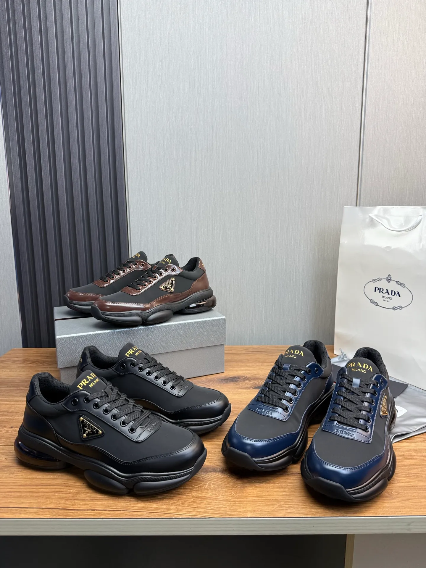 Men's shoes 💰660💰 [PRADA] Men's shoes are popular in the counter, official website is synchronized, 1 high-quality shipment ✔️Original cowhide upper + cowhide lining, 1🆚1 replica, original sole, 38-45 (45 customized, non-refundable)
